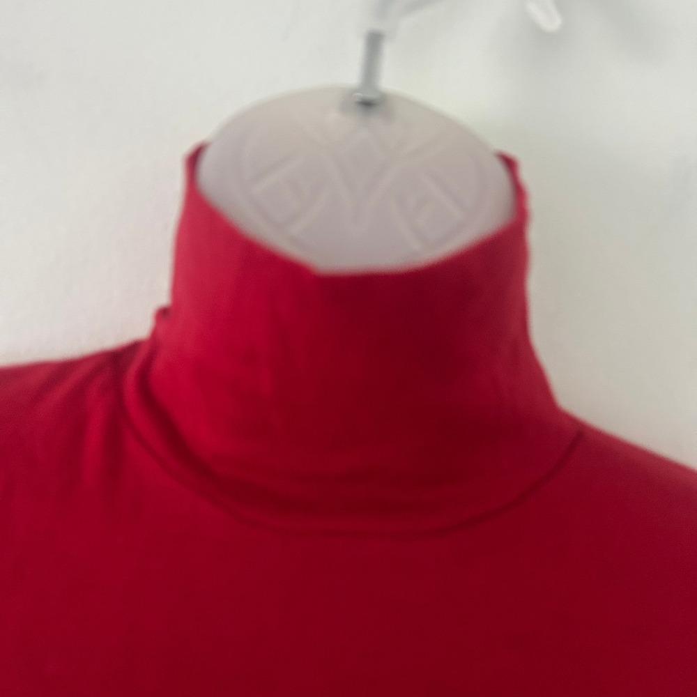 Madewell Womens Wool Blend Cashmere Lightweight Crimson Turtleneck Top XS New - Picture 2 of 8